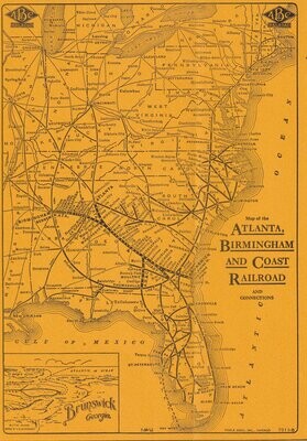 Atlanta, Birmingham & Coast RR map 1945