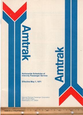 Amtrak Nationwide Schedules 1971