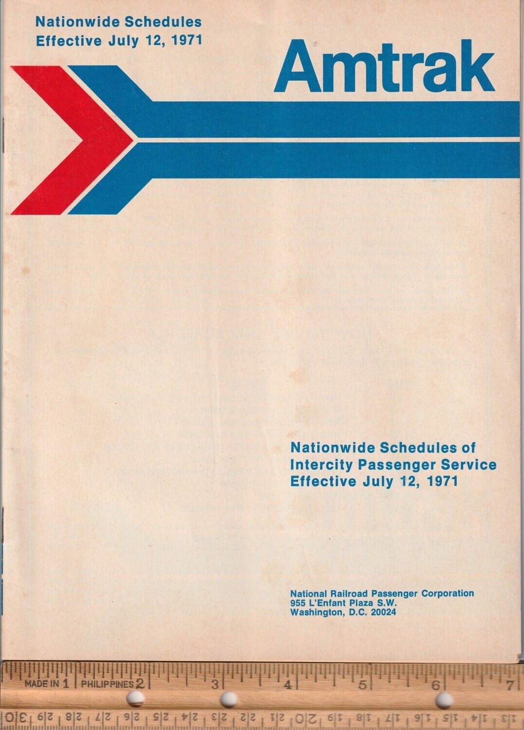 Amtrak Nationwide Schedules 1971