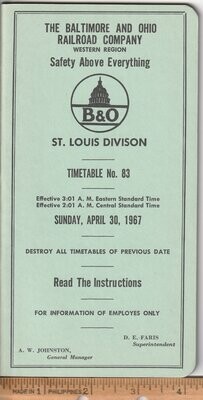 Baltimore & Ohio St. Louis Division 1967
