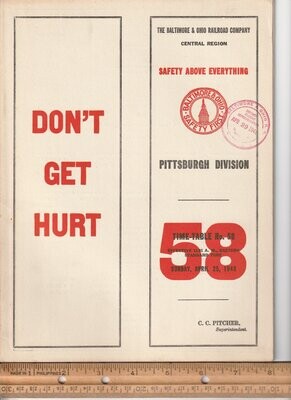 Baltimore & Ohio Pittsburgh Division 1948