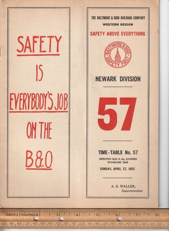 Baltimore & Ohio Newark Division 1952
