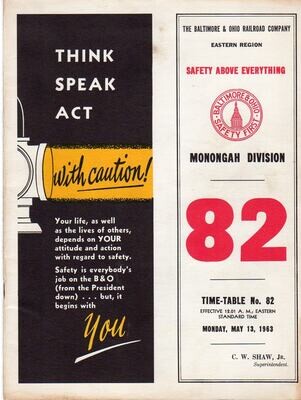 Baltimore & Ohio Monongah Division 1963