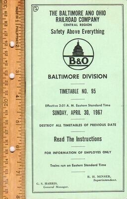 Baltimore & Ohio Baltimore Division 1967