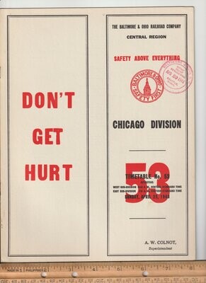 Baltimore & Ohio Chicago Division 1948
