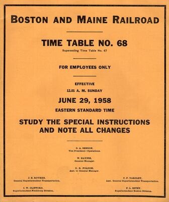 Boston & Maine Railroad 1958
