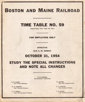Boston & Maine Railroad 1954