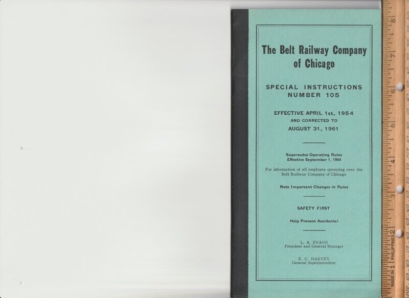 Belt Railway Company  of Chicago 1961