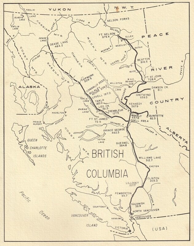 BC Rail Map 1987