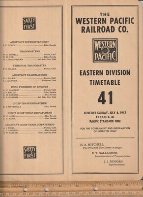 Western Pacific Eastern Division 1947