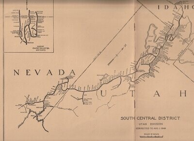 Union Pacific Utah Division Map 1951