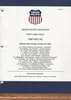 Union Pacific Portland Area 2000