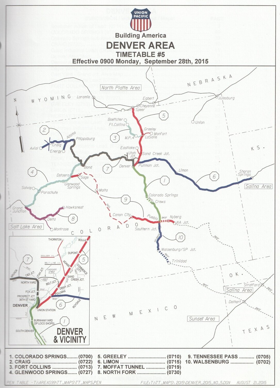 Union Pacific Denver Area Map 2015