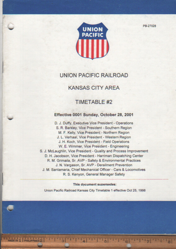 Union Pacific Kansas City Area 2001