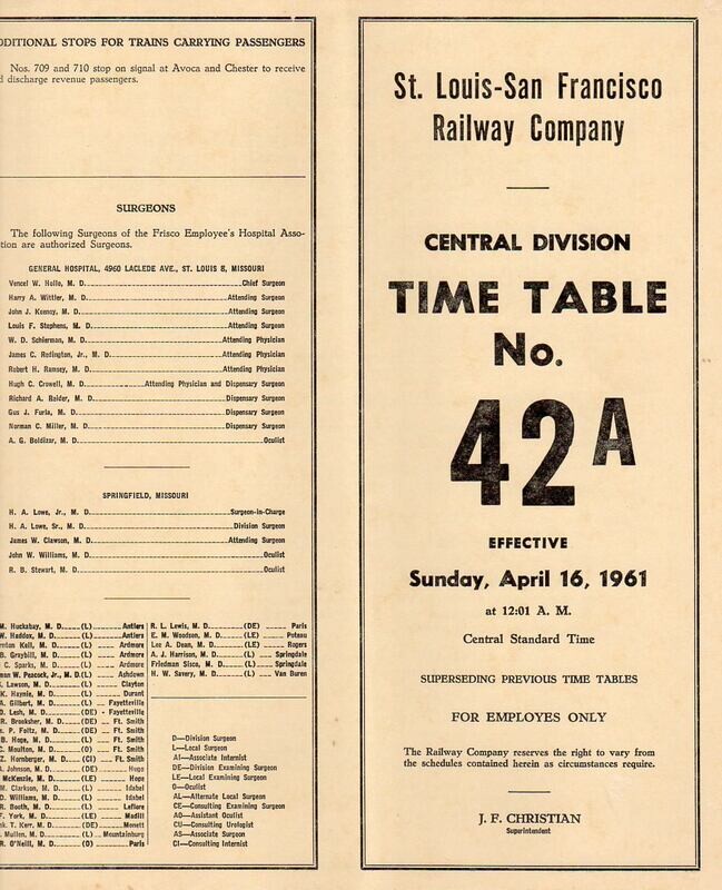 St. Louis-San Francisco Central Division 1961