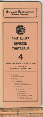 St. Louis Southwestern Pine Bluff Division 1981