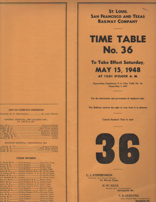 St. Louis, San Francisco & Texas Railway 1948