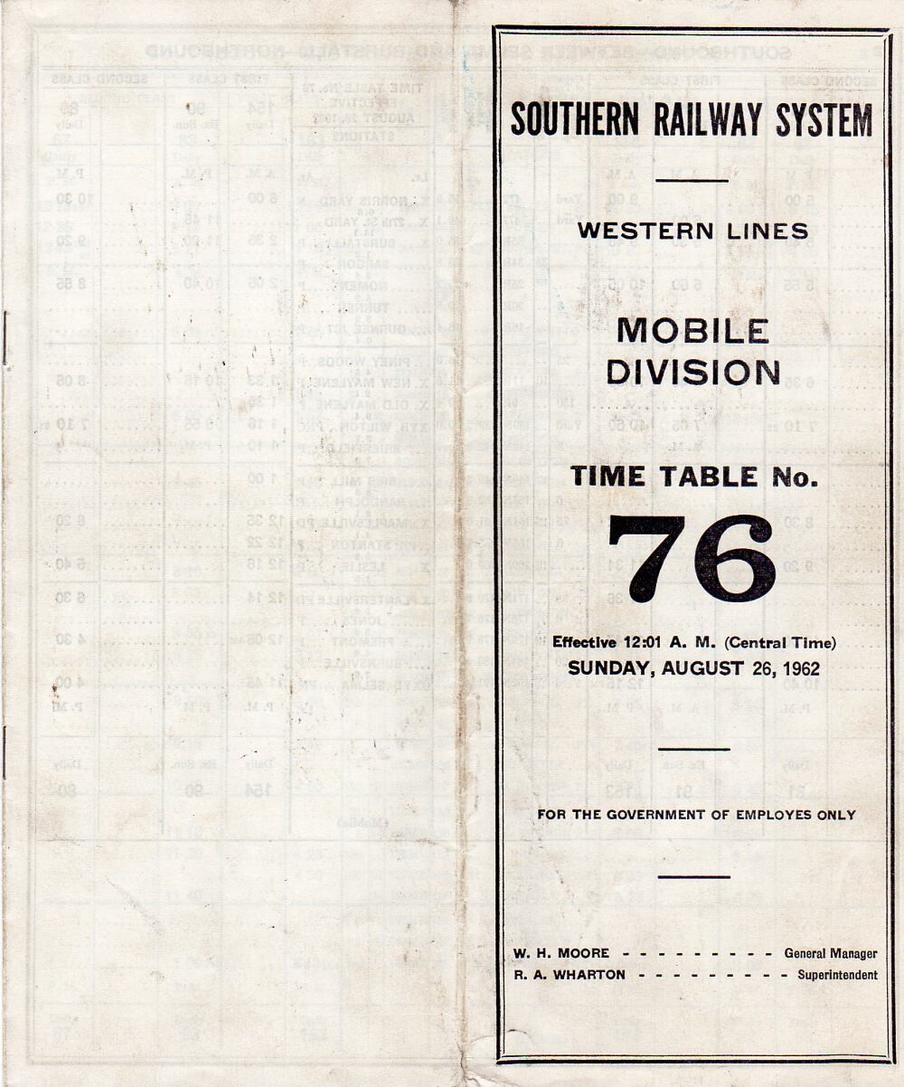 Southern Mobile Division 1962