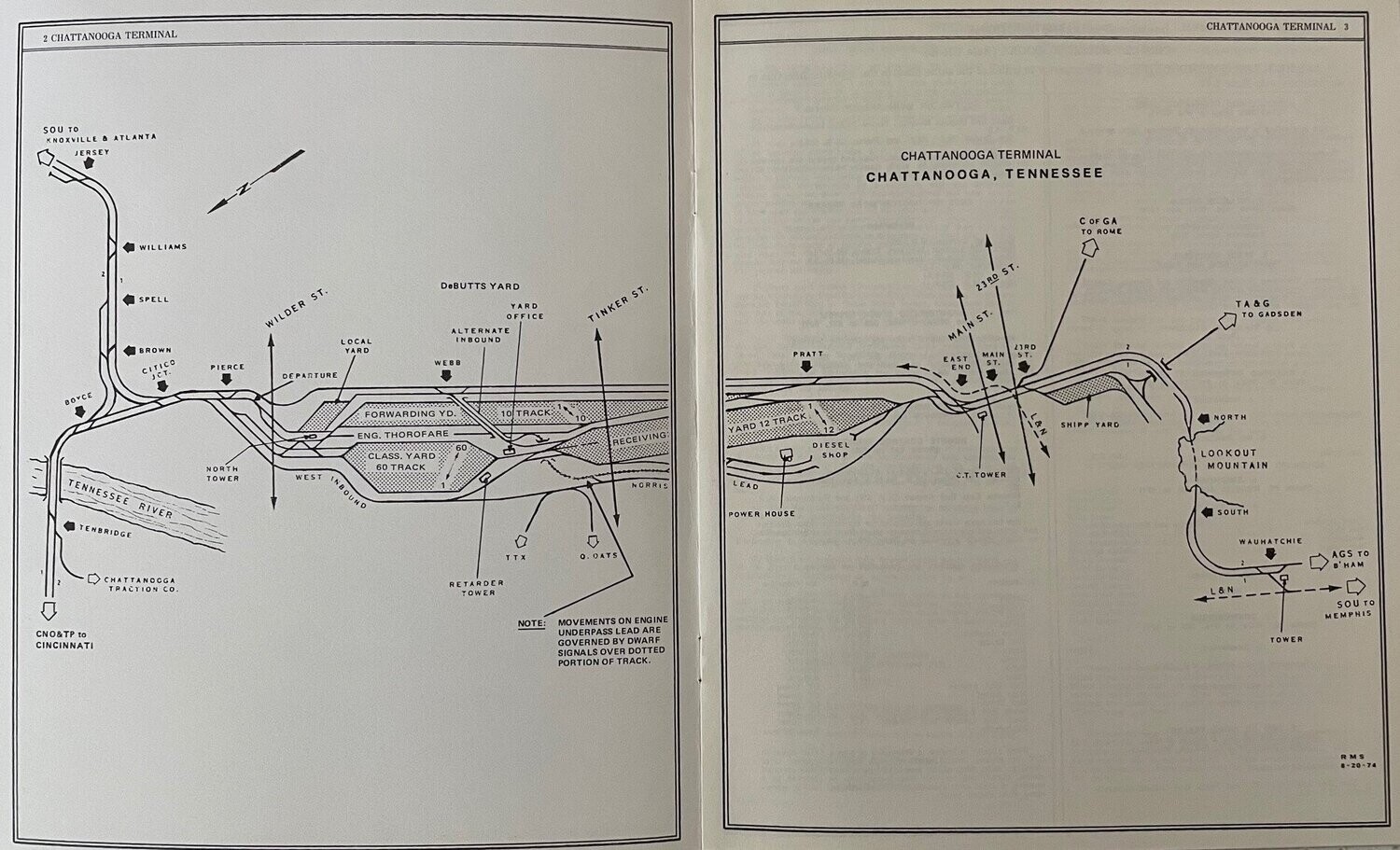 Southern Chattanooga Terminal Map 1979