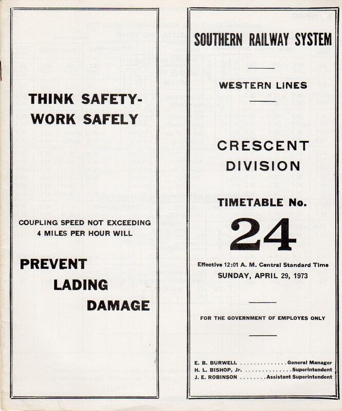 Southern Crescent Division 1973