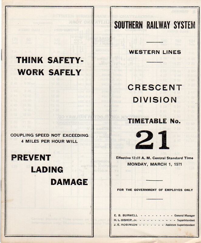 Southern Crescent Division 1971