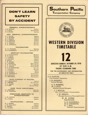 Southern Pacific Western Division 1978