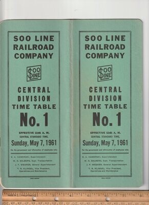 Soo Line Central Division 1961