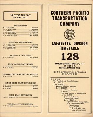 Southern Pacific Lafayette Division 1977