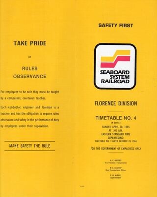 Seaboard System Florence Division 1985