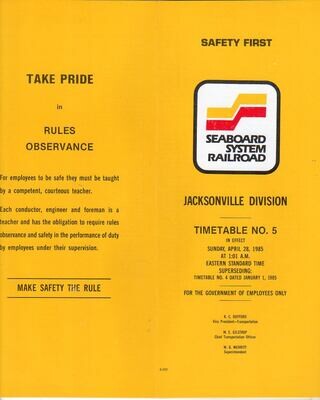 Seaboard System Jacksonville Division 1985