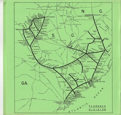 Seaboard Coast Line Florence Division Map 1972