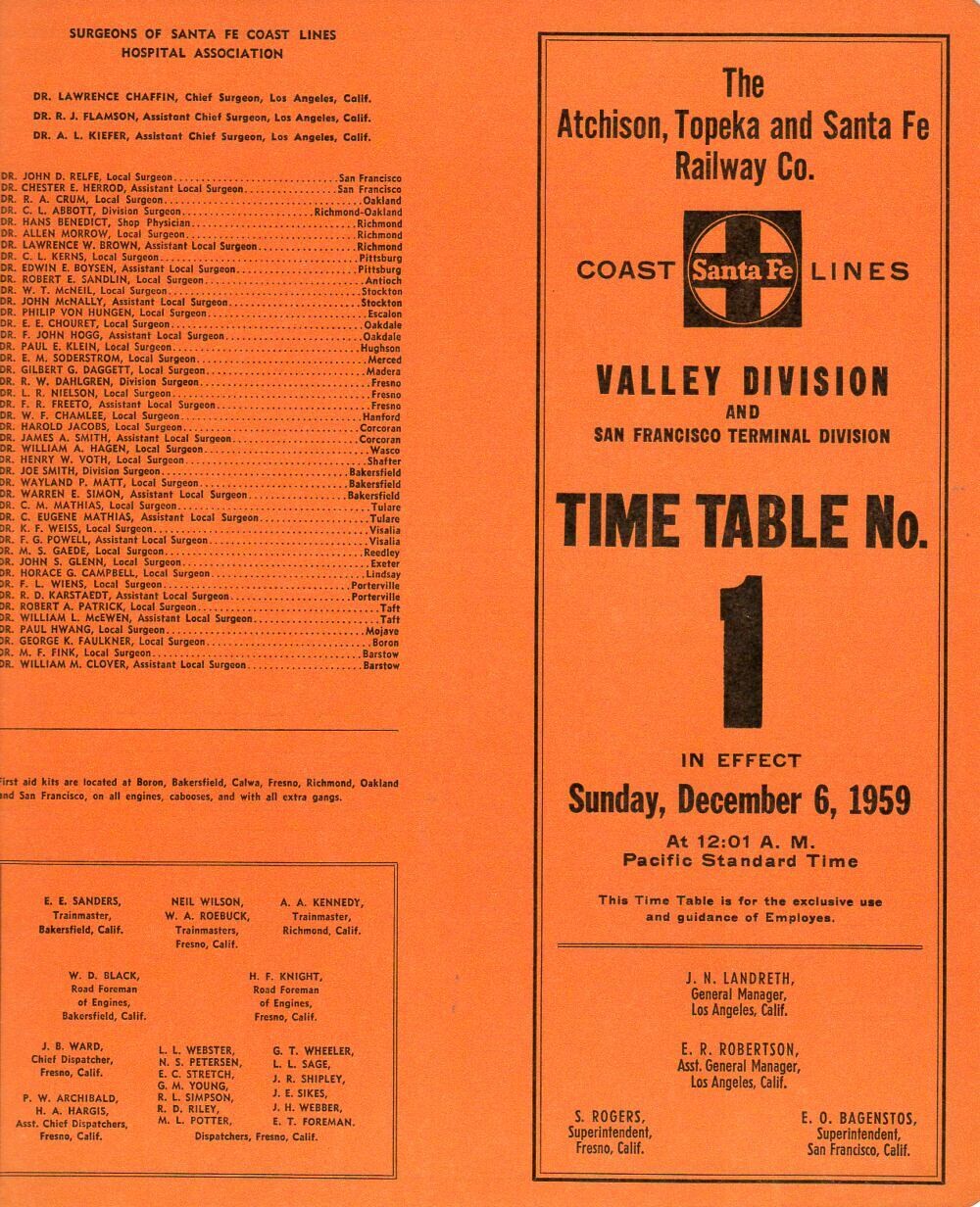 Santa Fe Valley Division 1959