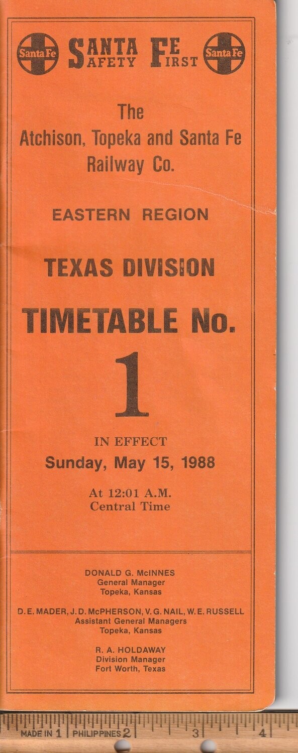 Santa Fe Texas Division 1988