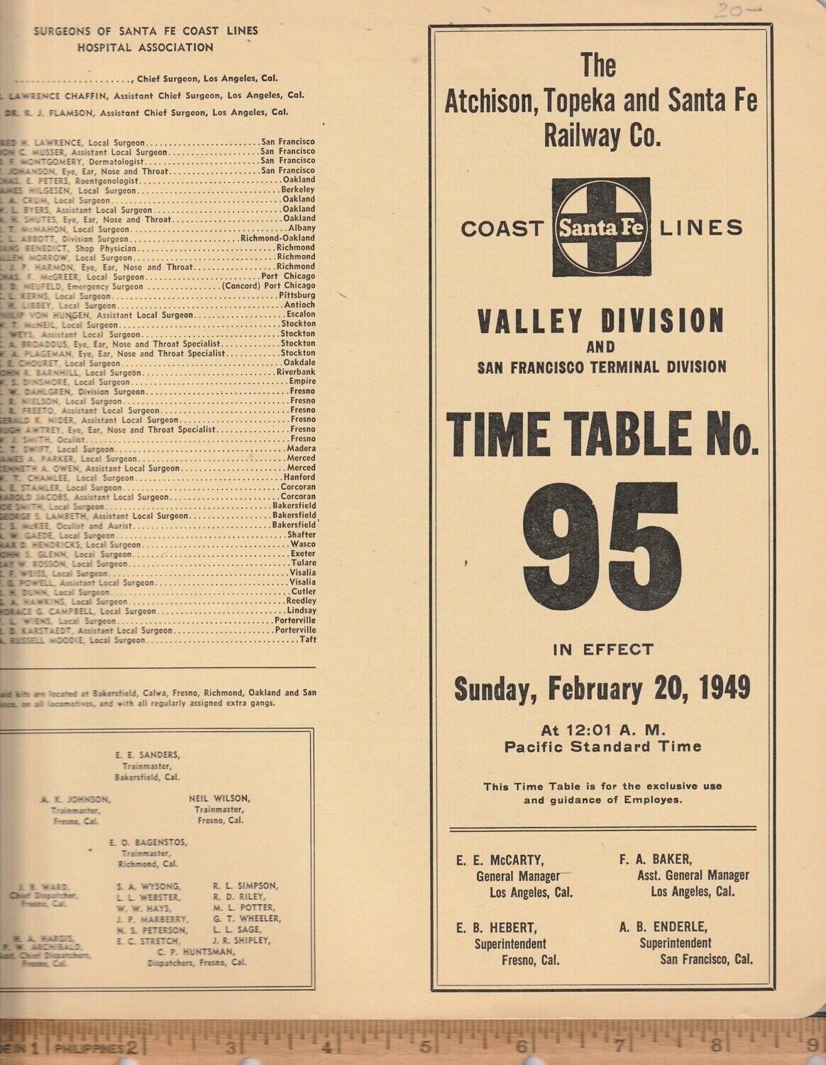 Santa Fe Valley Division 1949