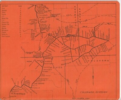 Santa Fe Colorado Division Map 1981
