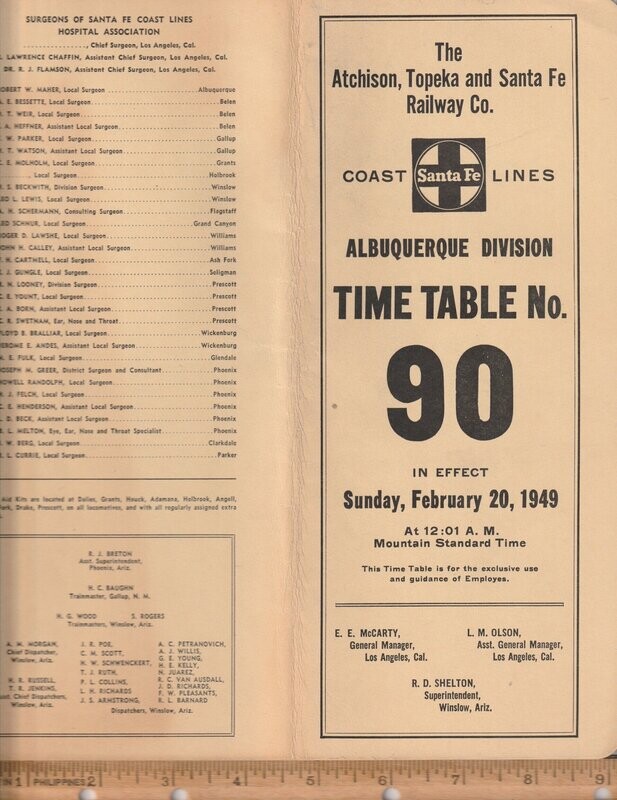 Santa Fe Albuquerque Division 1949