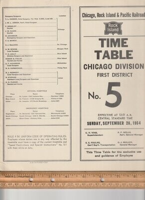 Rock Island Chicago Division 1954