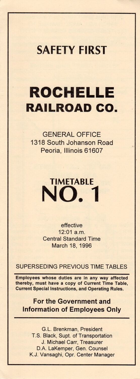 Rochelle Railroad 1996