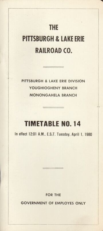 Pittsburgh & Lake Erie Railroad 1980