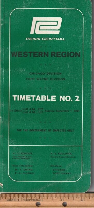 Penn Central Western Region 1968