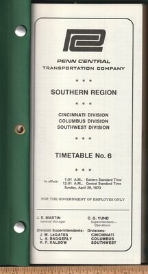 Penn Central Southern Region 1973