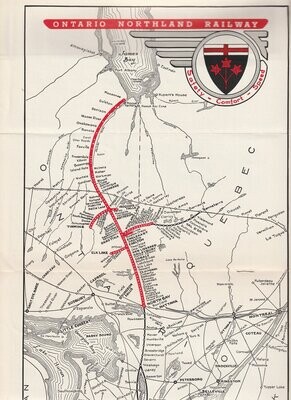 Ontario Northland Railway map 1963