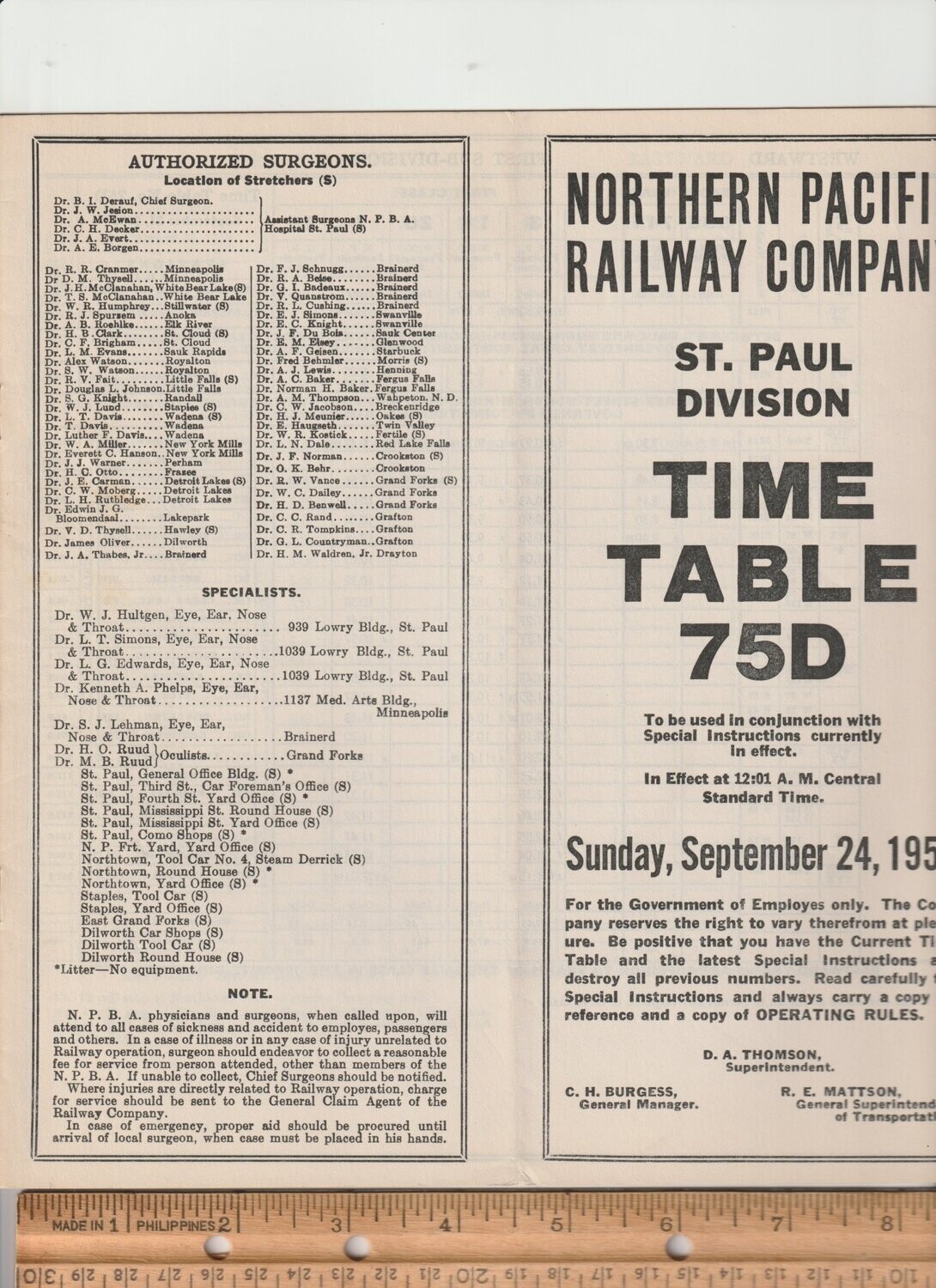 Northern Pacific St. Paul Division 1950