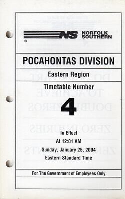 Norfolk Southern Pocahontas Division 2004