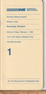 Norfolk Southern Kentucky Division 1985