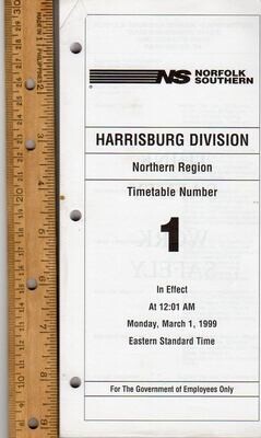 Norfolk Southern Harrisburg Division 1999