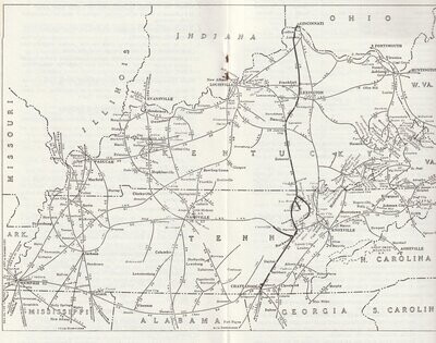 Norfolk Southern Kentucky Division map 1985