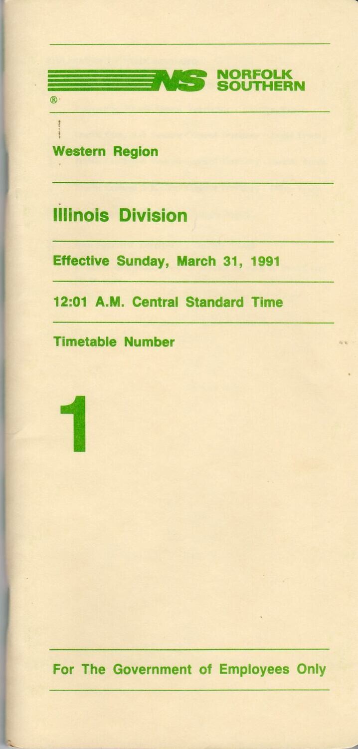 Norfolk Southern Illinois Division 1991