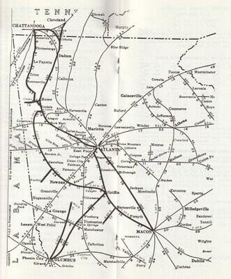 Norfolk Southern Georgia Division map 1985