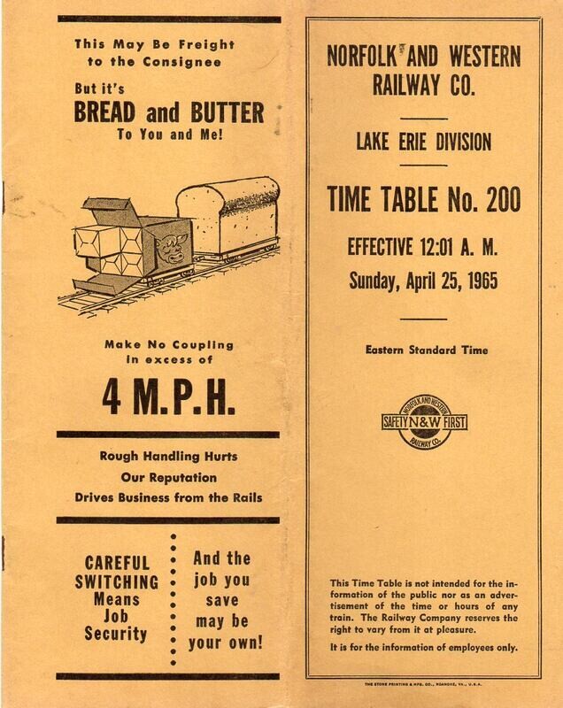 Norfolk & Western Lake Erie Division 1965